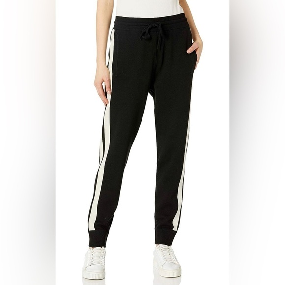 French Connection FCUK Black/Winter White Lakra Knit Track Pants Top Set NWT S - Picture 10 of 12